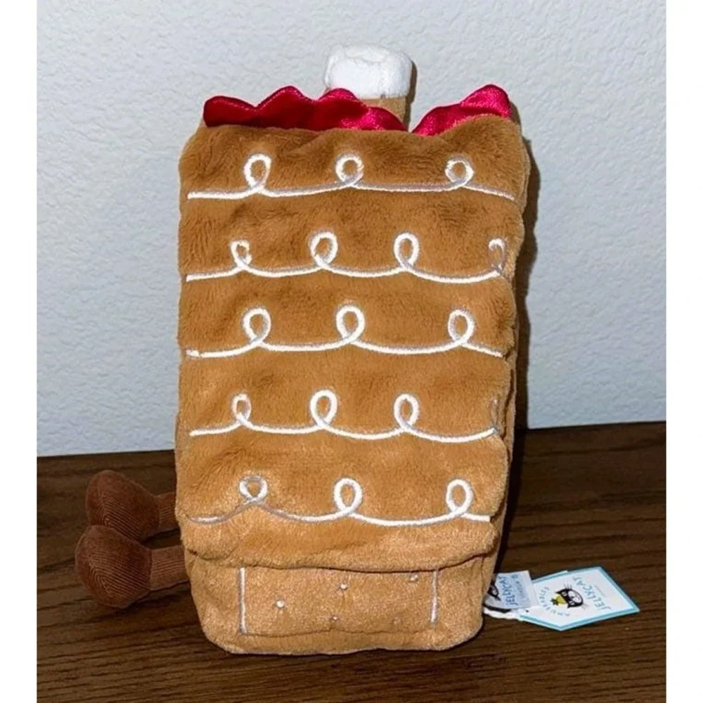 Jellycat GINGERBREAD LOT House Star Tree Cookie Fred Ruby w Dust Bag AUTHENTIC
